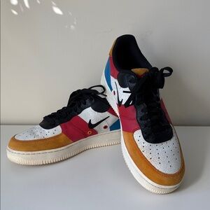 Nike Men’s Air Force 1 ‘07 Premium Low CI0065-101 Sail Black Imperial Blue Sz 8